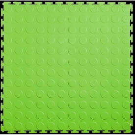 PVC Floor Tiles, 19.5x19.5", Coin, Neon Green