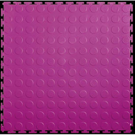 PVC Floor Tiles, 19.5x19.5", Coin, Purple