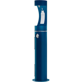 Elkay LK4400BF Outdoor Tubular Pedestal Bottle Filling Station, Blue