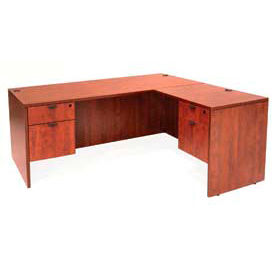 71Inch L Desk with 47 Inch Right Return in Cherry - Manager Series