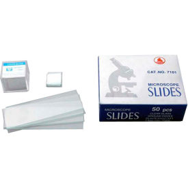 50 Pre-Cleaned Blank Glass Microscope Slides and 100 Square Cover Slips