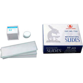 50 pcs. Blank Microscope Slides and 100 pcs. Circular Cover Slips