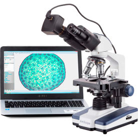 40X-2000X LED Binocular Digital Compound Microscope with 3D Stage and 10MP Camera
