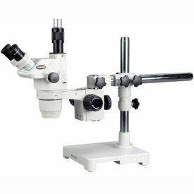2X-225X Ultimate Trinocular Zoom Microscope on Single-Arm Boom Stand