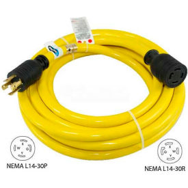 25' Generator Power/Extension Cord with NEMA L14-30P to L14-30R