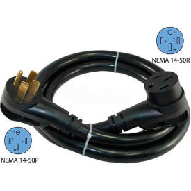 15-Ft 50-Amp RV Straight Blade Extension Cord with NEMA 14-50P/R and Ergo Grip