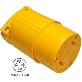 30-Amp Assembly Locking Connector with NEMA L14-30R Female End, 3 Pole- 4 Wire
