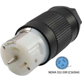 50-Amp CA-Standard Connector with NEMA CS6364 Female End, 3 Pole- 4 Wire