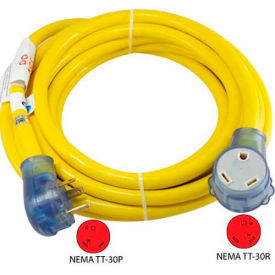 25-Feet 30-Amp Straight Blade RV Extension Cord with NEMA TT-30P/R