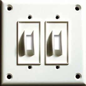 High Security Double Switch Cover Plate, W/Hardware