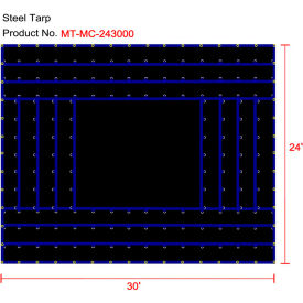 Heavy Duty Flatbed Truck Tarp, Machinery Tarp, 24'W x 30'L, Black