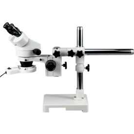 3.5X-90X Stereo Zoom Boom Microscope with Fluorescent Ring Light
