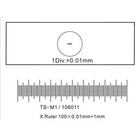Stage Micrometer Calibration Slide For Microscope Cameras, 0.01mm/100 Divisions