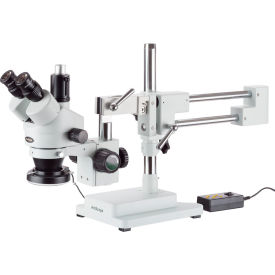 3.5X-90X Trinocular Stereo Microscope with 4-Zone 144-LED Ring Light