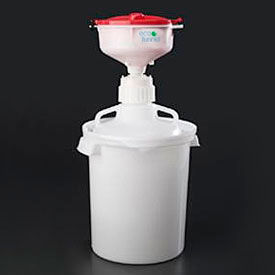 8" ECO Funnel System, 10 Liter Carboy & Secondary Container, Red Lid