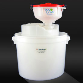 8" ECO Funnel System, 5 Gal Drum & Secondary Container, Red Lid