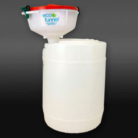 8" ECO Funnel System, 5 Gallon Natural Drum, Red Lid