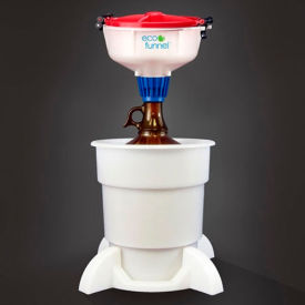 EF-3004GL-SYS 8" Funnel System, 4L Bottle & Secondary Container, Red Lid