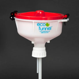 8" ECO Funnel with 53mm Cap Adapter, Red Lid