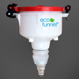 4" ECO Funnel with Polypropylene Quick Disconnect Adapter, Red Lid