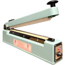 KF Series 8" Hand Impulse Sealer w/ Sliding Cutter, 5mm Seal Width