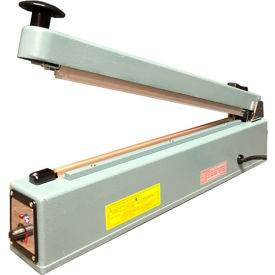 KF Series 20" Hand Impulse Sealer w/ Sliding Cutter, 2.7mm Seal Width