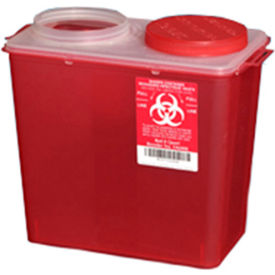 8-Quart Big Mouth Sharps Container, Red, Case of 20