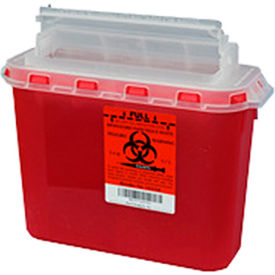 5.4 Qt. Sharps Container, For Use with Wall Cabinet, Red, Case of 20