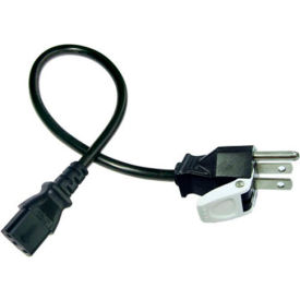 Conntek 05205, 10 Amp 125V Power Supply Cord, 5-15P to IEC C13 with Snap-Pop