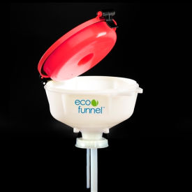 8" Funnel With 70mm Cap Adapter, Red Lid