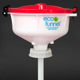 8" ECO Funnel with 70mm Cap, For 5 Gal Samson Stacker Carboy, Red Lid