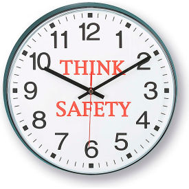 90/00Ts-1 Message Clock - 12" Diameter - Think Safety