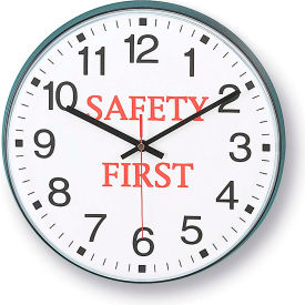 90/00SF-1 Message Clock - 12" Diameter - Safety First