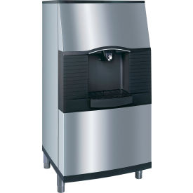Ice Vending Ice Dispenser, Push button, Floor model, Stainless steel exterior
