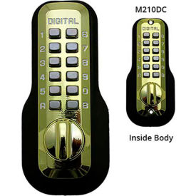 Digital Door Lock M210 Mechanical Keyless Deadbolt Double Combination, Bright Brass