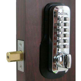 Digital Door Lock M210 Mechanical Keyless Deadbolt, Bright Chrome