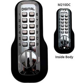 Digital Door Lock M210 Mechanical Keyless Deadbolt Double Combination, Bright Chrome