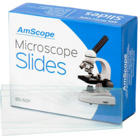 50 pcs. Blank Microscope Slides with Ground Edges, Pre-cleaned