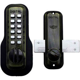 Digital Door Lock M220 Surface Mount Deadbolt, Antique Brass