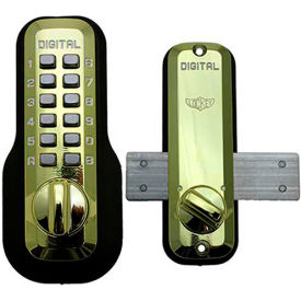 Digital Door Lock M220 Surface Mount Deadbolt, Bright Brass