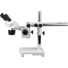 20X & 40X Binocular Stereo Microscope on Single-Arm Boom Stand