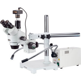 3.5X-90X Trinocular Zoom Stereo Microscope with Fiber Optic Light &1.3MP Camera