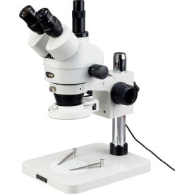 3.5X-45X Dissecting Trinocular Zoom Stereo Microscope with 144-LED Light