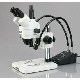 3.5-225X Zoom Stereo Microscope with LED Gooseneck Lights & 10MP Camera