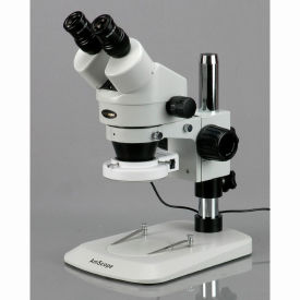 7X-45X Inspection Zoom Stereo Microscope with 64-LED Ring Light