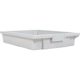 3"H Tote for Mobile Bin Carts - 16-3/4"L x 12-1/4"W x 3"H - Pkg Qty 8, Gray