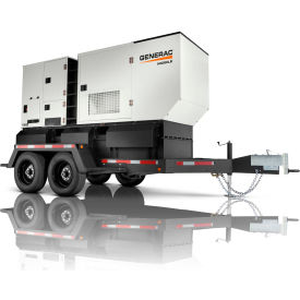 Mobile Diesel Generator, 120/144kW, John Deere Engine w/Single-Axle Trailer