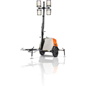 Mobile Diesel Vertical LED Light Tower, 6kW, Mitsubishi Engine & Manual Winch