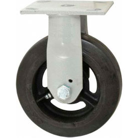 Sanitation Container Rigid Caster - Rubber Mold-On 5" Dia. - 350 Lb. Cap.