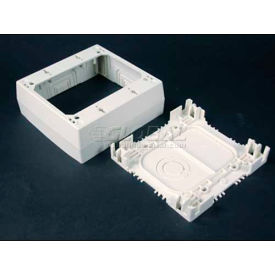 2-Gang Deep Device Box, Ivory, 4-3/4"L